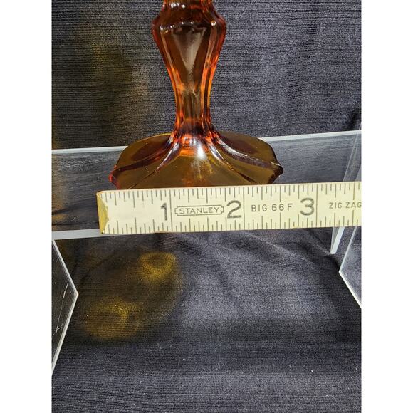 0131 Fenton Empress Pattern Golden Amber Compote - Picture 7 of 7